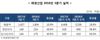 애경산업 3분기 역대 최대 실적... 화장품 사업 호조 영향