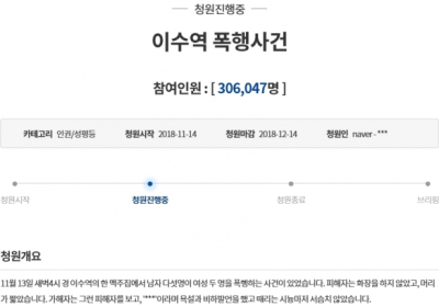 [감성체크] 이수역 폭행사건에 누리꾼들 ‘화나요’ 85.3%