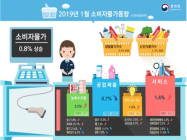 [통계N] 1월 소비자물가 0.8%↑, 油價 하락하며 1년만에 최소폭