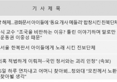 좌파단체 집회서 초중생들 