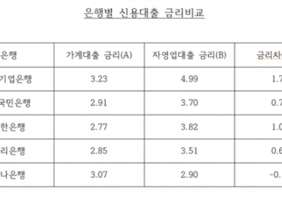 소상공인 두 번 울리는 IBK기업은행의 고금리 신용대출