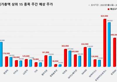 <빅터뉴스 주가 예측> 코스피 시가총액 상위 15선_3월14일
