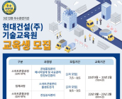 현대건설 기술교육원, 2022년 하반기 교육생 모집