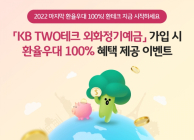 KB국민은행, 'KB TWO테크 외화정기예금 환율우대 100%' 이벤트