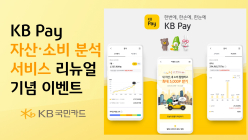 KB국민카드, 'KB Pay 자산, 소비 분석 서비스' 리뉴얼 이벤트