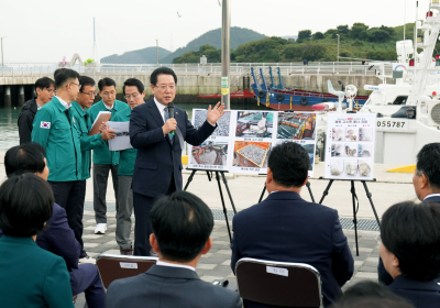 김영록 지사, 양식수산물 재해보험 제도개선 등 건의