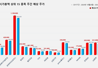 <빅터뉴스 주가 예측> 코스피 시가총액 상위 15선_10월 28일