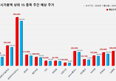 <빅터뉴스 주가 예측> 코스피 시가총액 상위 15선_11월 18일