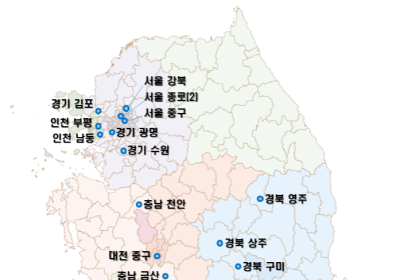 전남도, 국토부 도시재생사업 5곳 선정