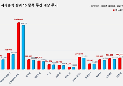 <빅터뉴스 주가 예측> 코스피 시가총액 상위 15선_1월 20일