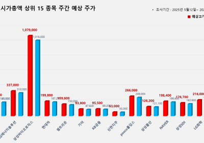 <빅터뉴스 주가 예측> 코스피 시가총액 상위 15선_5월 12일