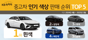 “흰색 중고차가 가장 많이 팔려