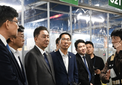 김병기 직무대행, 쿠팡로지스틱스서비스 서브허브 방문