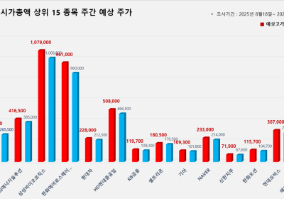 <빅터뉴스 주가 예측> 코스피 시가총액 상위 15선_8월 18일