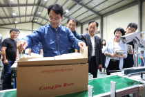 강진군, 장미 반자동 포장 ‘제함기’ 도입